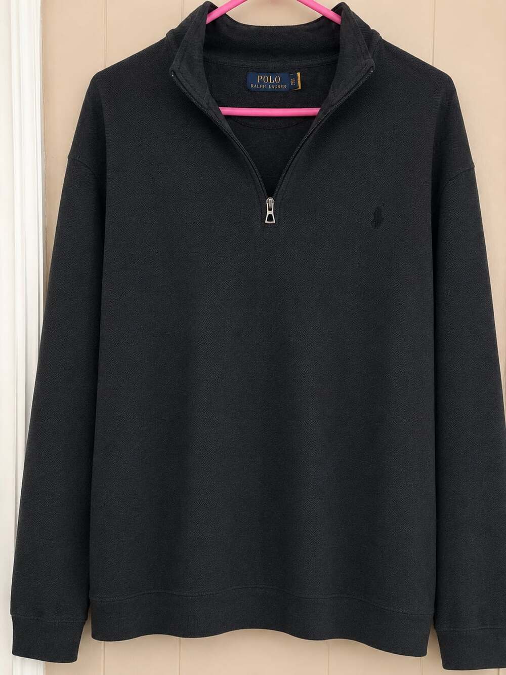 Polo Ralph Lauren Men's Herringbone Texture Quarter-Zip Pullover